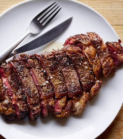 Rib eye con mantequilla de ajo