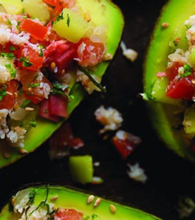 Aguacates relleno de cangrejo
