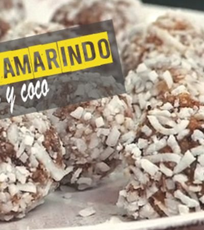 Bites de tamarindo y ciruelas con coco