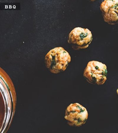 Bolitas de pollo con salsa bbq