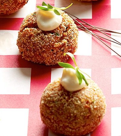 Bolitas de cangrejo botaneras