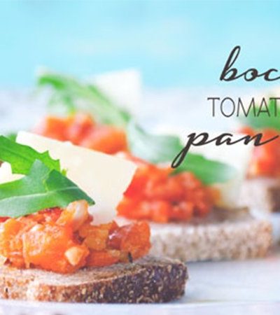 Bruschetta de tomate y parmesano