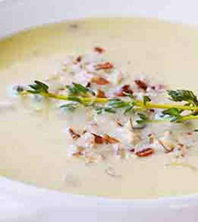 Crema de manzana y queso