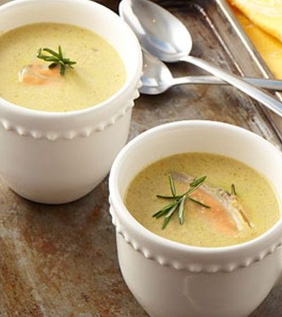 Crema de Mejillones al Azafrán