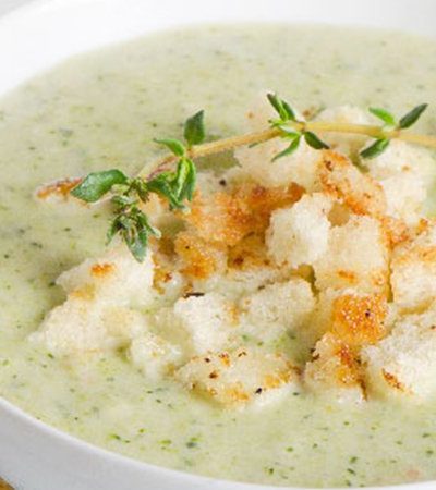 Crema de verdolagas y nuez