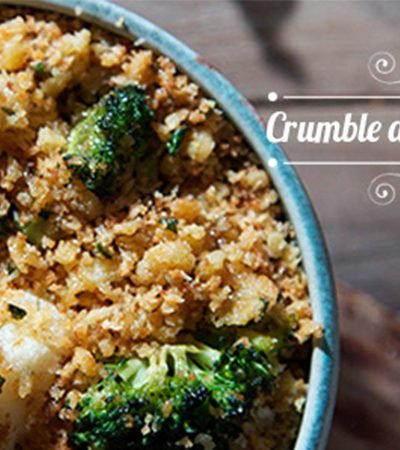 Crumble de coliflor y brócoli