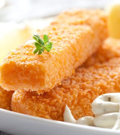 Dedos de pescado con dip ranch