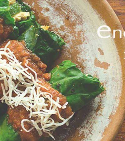 Enchiladas falsas de pollo y poblano