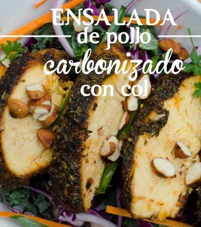 Ensalada  de pollo carbonizado con col