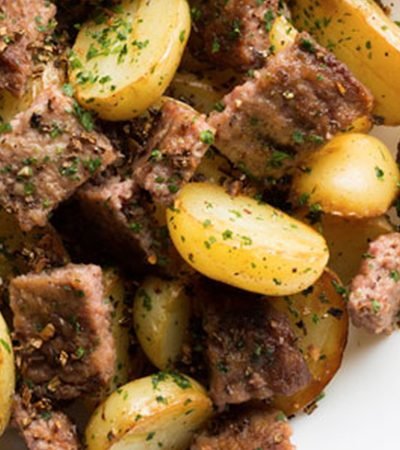 Ensalada de papas salteadas con perejil