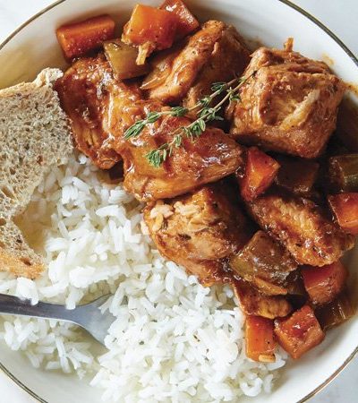 Pollo estofado