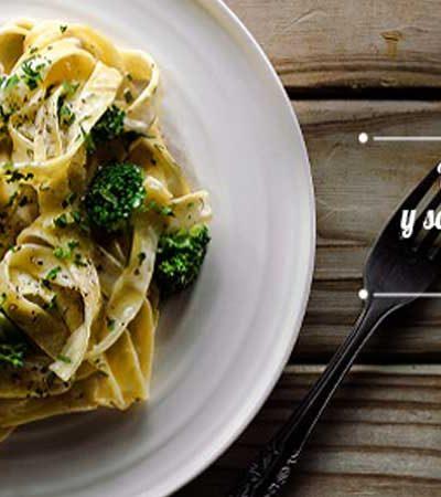 Fettuccine con brócoli y salsa ligera de limón y pimienta