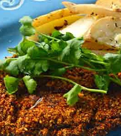 Filete de pescado con empanizado enchilado