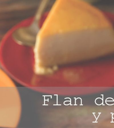 Flan de queso y plátano