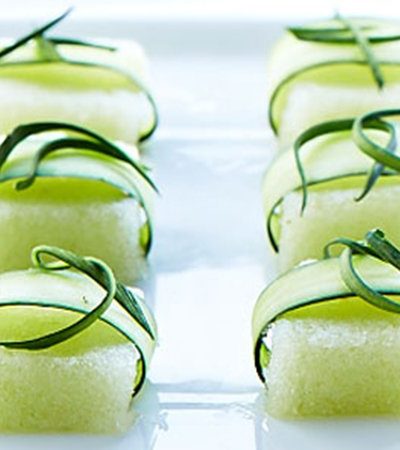 Gelatina de pepino y limón