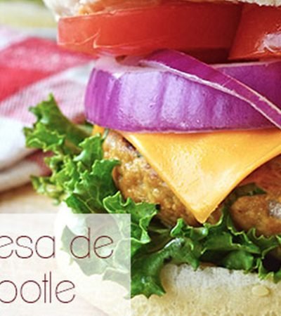 Hamburguesas de pollo al chipotle