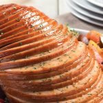 jamon glaseado vegetales