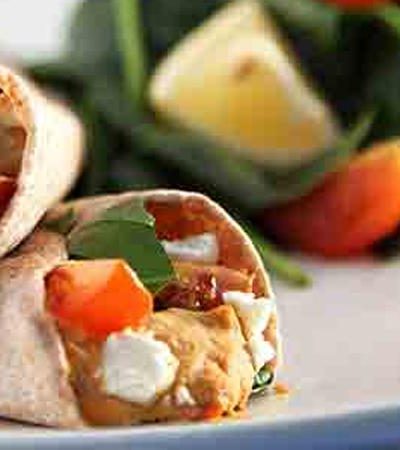 Mini wraps de espinacas
