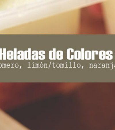 Paletas heladas de colores y frutas