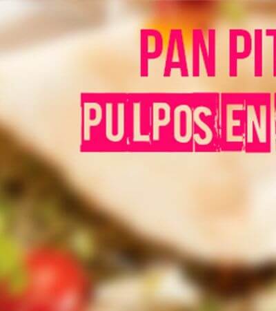Pan pita de pulpos en su tinta