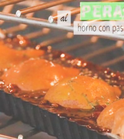 Peras al horno con pasta filo