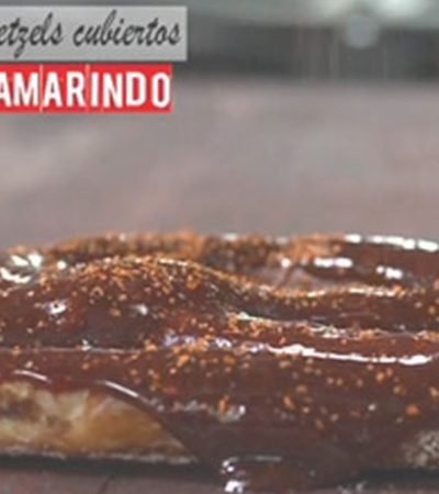 Pretzels con cubierta de tamarindo