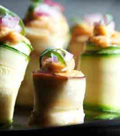 Rollos de calabaza rellenos
