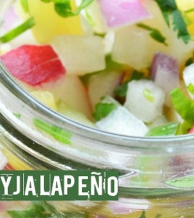 Salsa de rábanos y chile serrano
