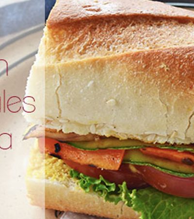 Sándwich de vegetales parrillados