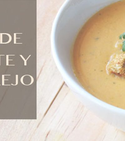 Sopa de tomate (jitomate) con cangrejo