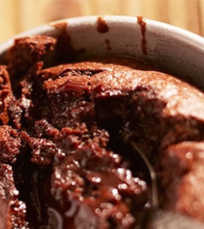 Soufflé de chocolate y chile ancho