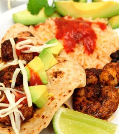 Taquitos de camarón