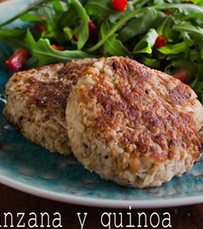 Tortitas de queso, quinoa y manzana