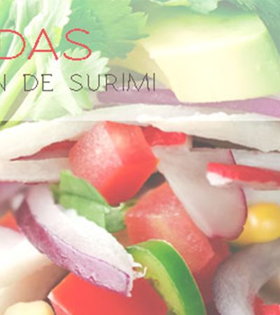 Tostadas de salpicón de surimi