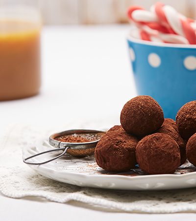 Trufas de crema de avellanas y whisky