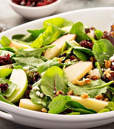 Receta de ensalada espinacas manzana
