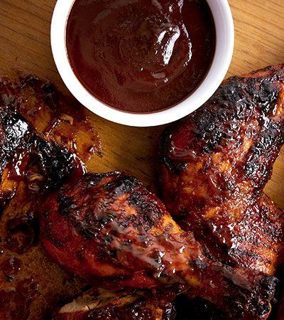 Pollo bbq de durazno